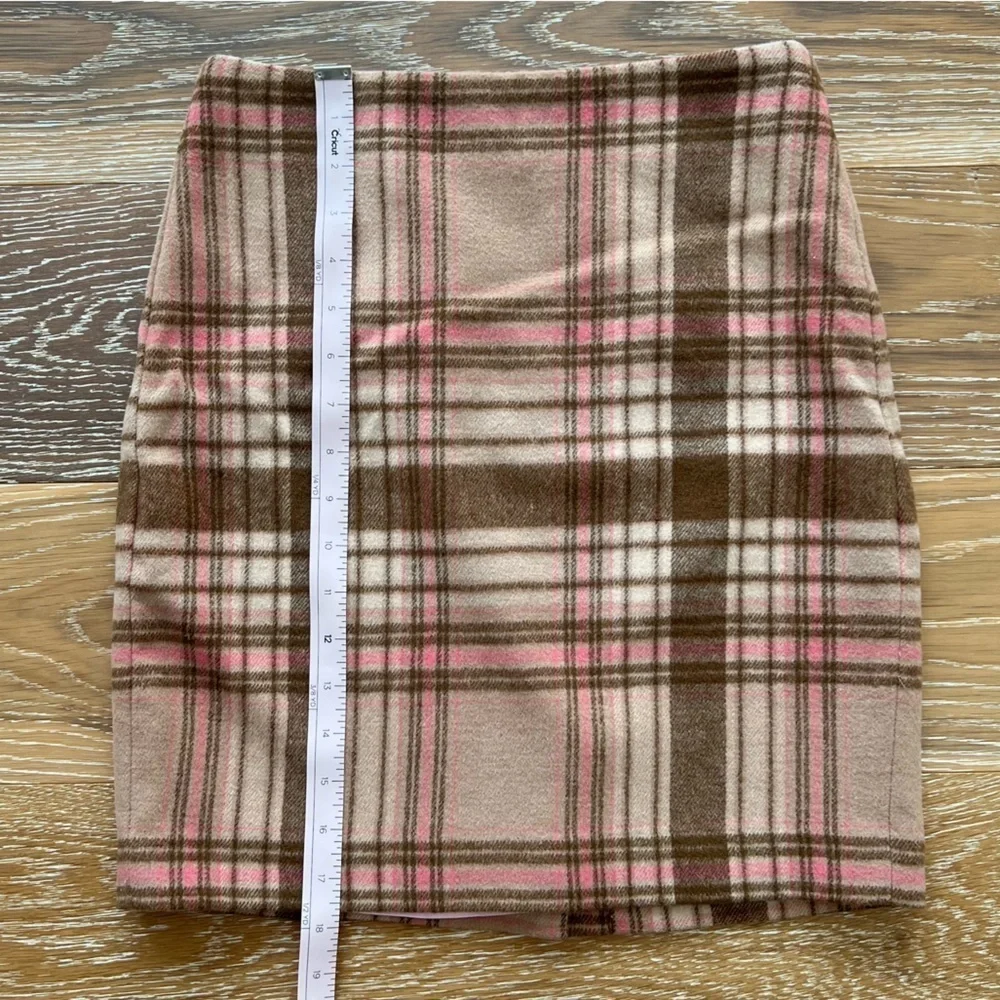 Talbots Women Wool Blend Classic Check/Plaid Mini Skirt sz.0P